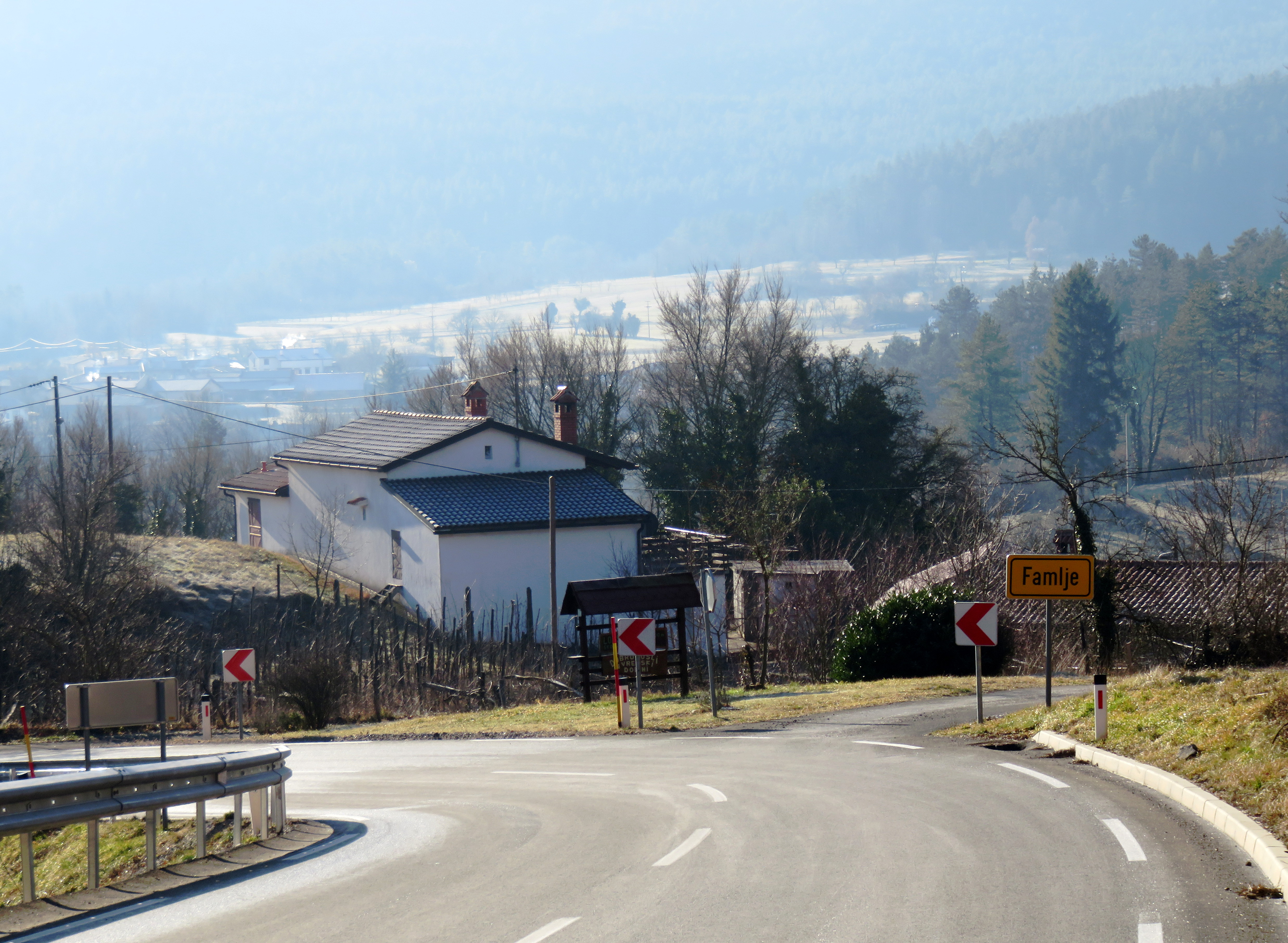 View of Famlje village in the Municipality of Divača