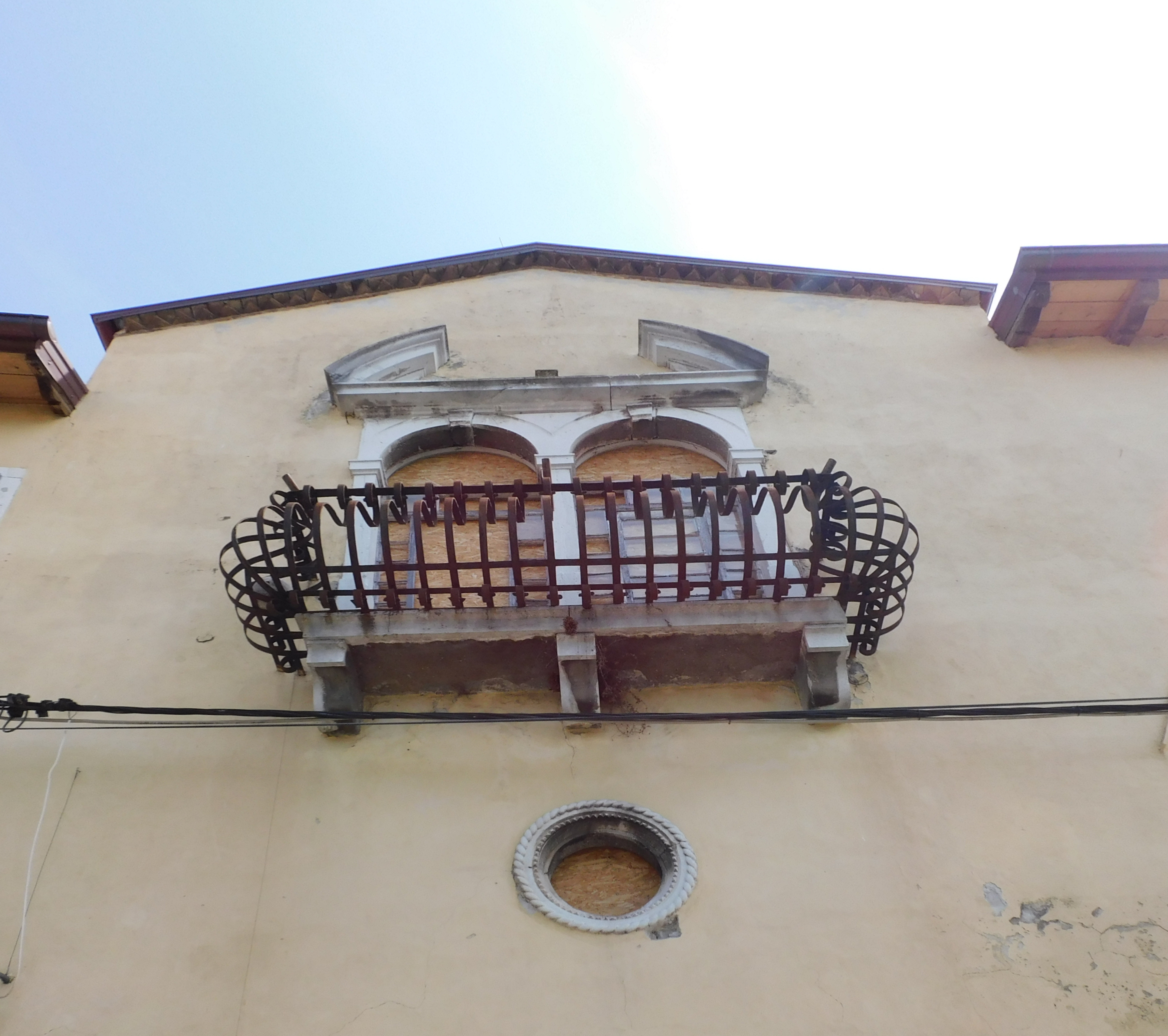 Balcony of the Servite monastery on Santorijeva street in Koper